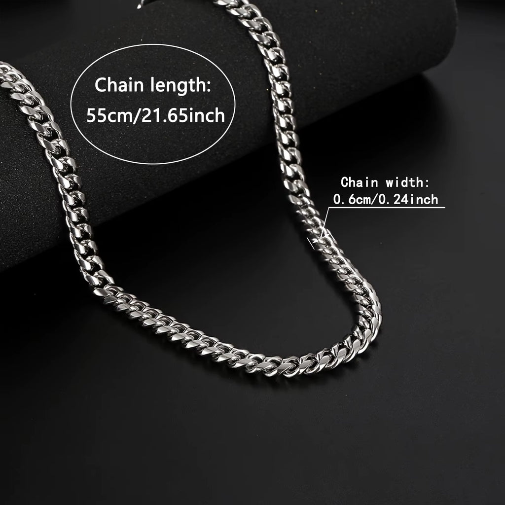 Men'S High Quality Stainless Steel Cuban Necklace to the World'S Best Dad, Father'S Day Gift, Heartfelt Wish, Sincere Gift